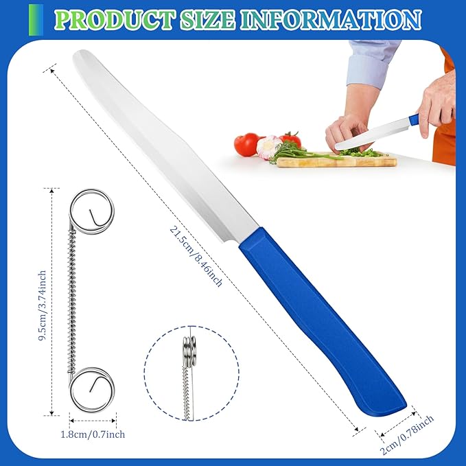 ⚡Adjustable spring-loaded 3-in-1 paring knife